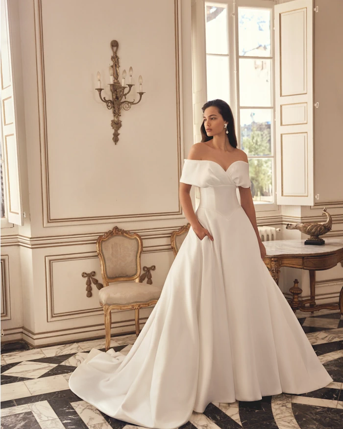 Modern classics clean minimalist wedding dress